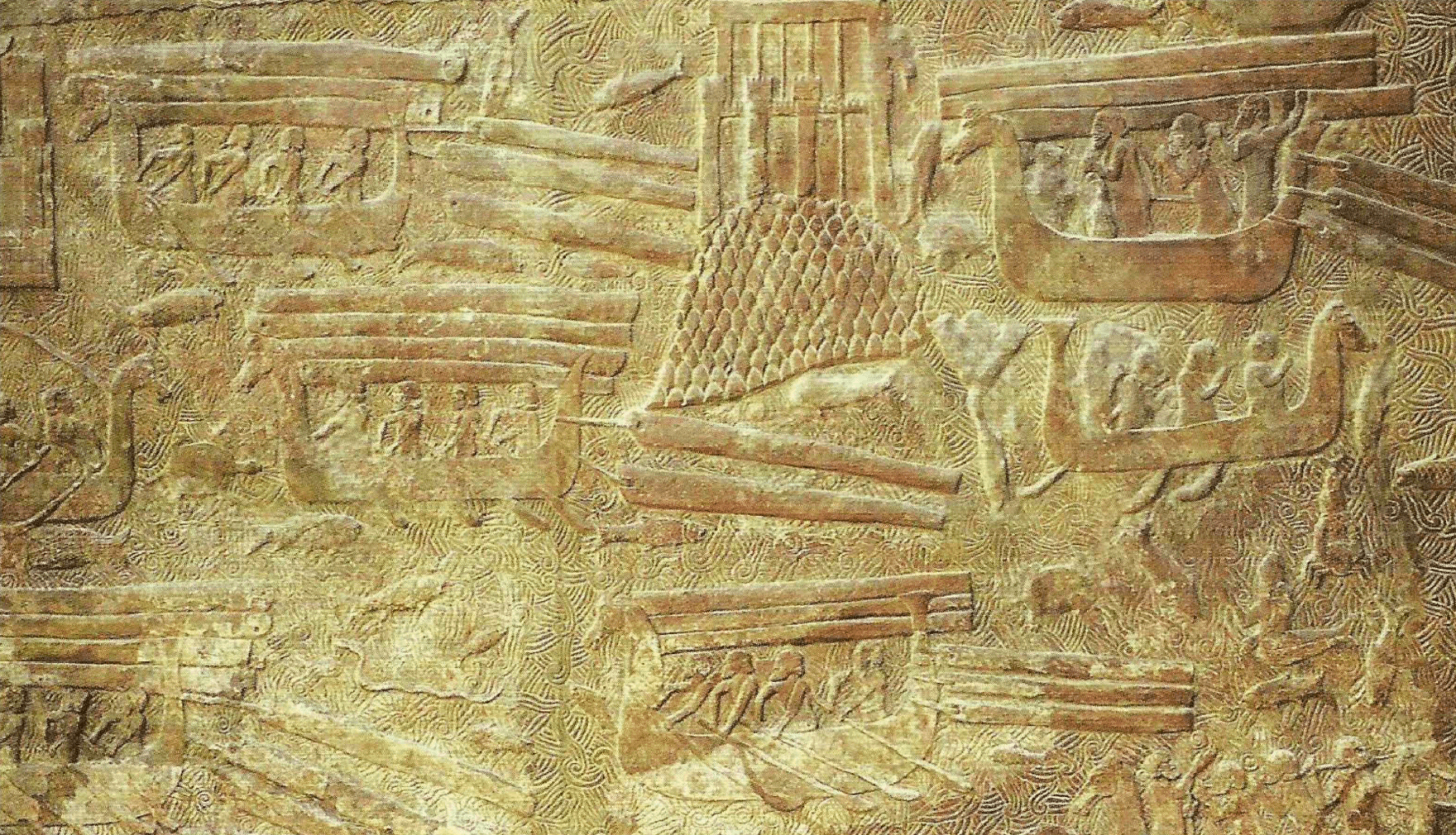 trabalhadores assírios sob o comando do rei Sargão