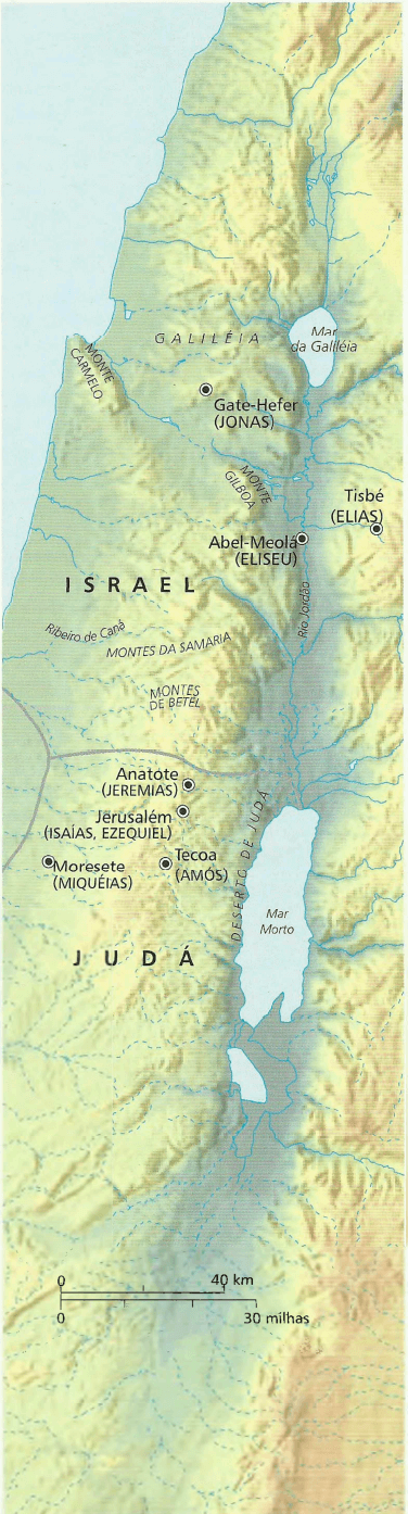 cidades em que nasceram os profetas hebreus