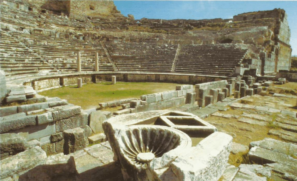 O teatro de Mileto, cidade onde Paulo se encontrou com os presbíteros de Efeso.