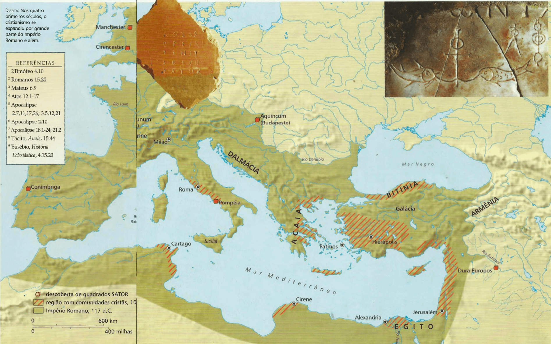 Nos quatro primeiros séculos, i cristianismo se expandiu por grande parte do Império Romano e além.