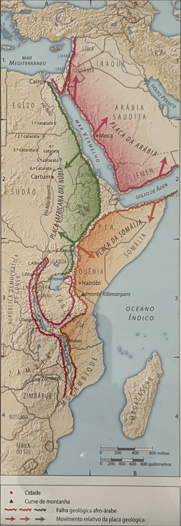 A falha Geológica afro-árabe