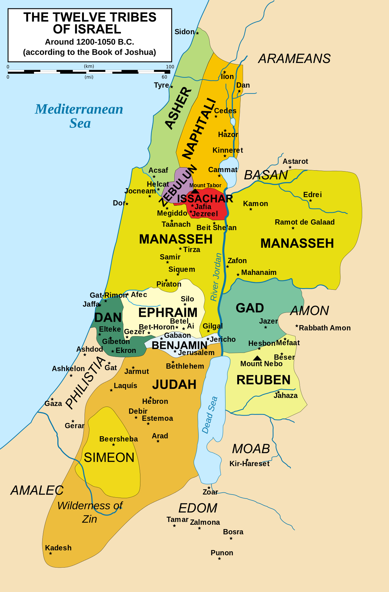 Mapa Bíblico de ISRAEL